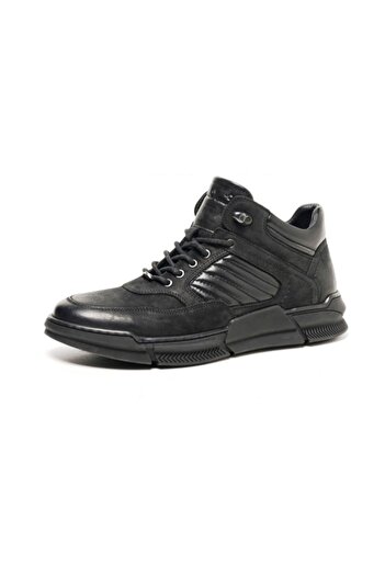Pierre Cardin 77554 Μαύρο Winter Lace Up Δερμάτινο Ανδρικό Μποτάκι