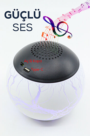 DEMPOWER Projeksiyonlu Bluetooth Hoparlör | Uyku Yardımcısı ve Dekoratif Gece Lambası
