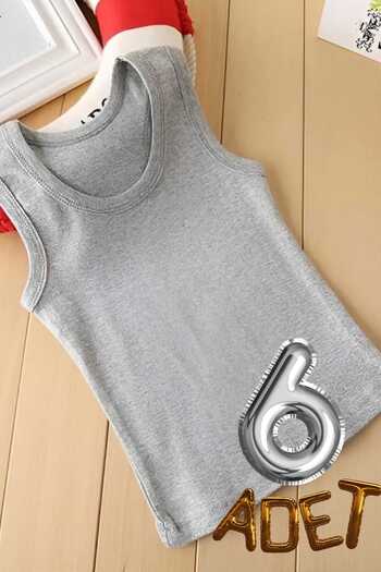 Mood Agenda Set of 6 Grey Cotton Tank Top for Boy
