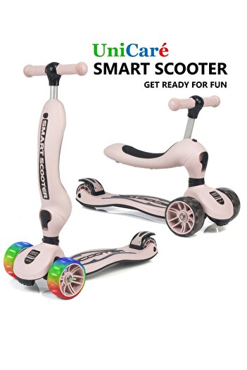 LAYLİNE Smart Oturaklı Çocuk Scooter 3 Tekerlekli Işıklı Ledli Scooter Yükseklik Ayarlı