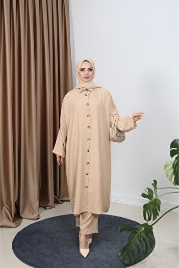 NİSUM MODA Magnolia Linen Blend Suit