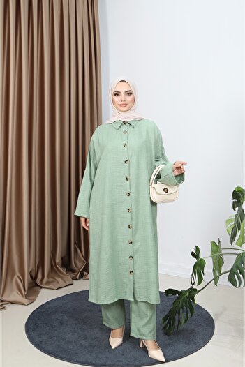 NİSUM MODA Magnolia Linen Blend Suit