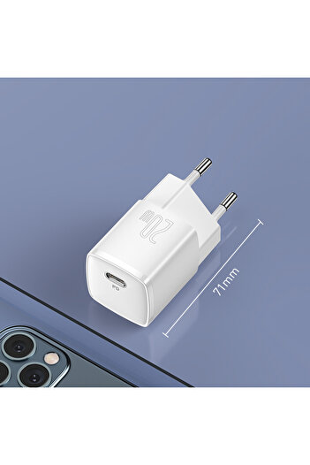 Baseus 20W Mini White USB Type C Charger 20W Portable USB C Charger Support Type C PD Fast Charging