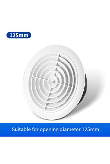 Choice1 125mm 1pc 75-200mm Round Adjustable Wall Interior Vent ABS Ventilation Grille Vent Cover Duct Vent