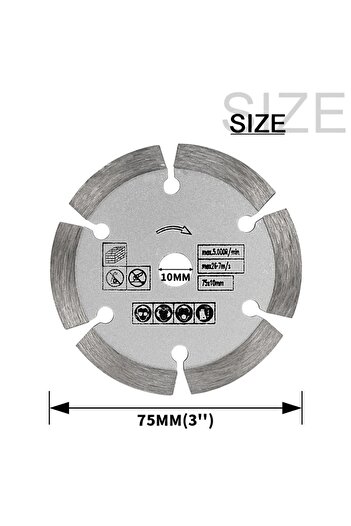 Choice 3pcs 3 " Stone Cutting Disc Mini Saw Blade75mm Diamond Cutting Blad Ceramic Concrete Marble Cutting