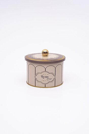 EVLE Metal Multi-Purpose Textured Storage Container, Decorative Storage Box 14 Cm, Retro Er141-u6