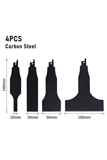 Choice Black 4Pcs 140mm HCS Reciprocating Saw Blade Saber Shovel Electric Cleaning Shovel Removal of Tile F