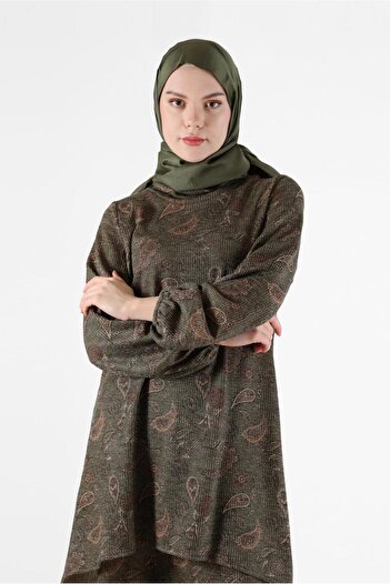 Alvina FISHER COLLAR PATTERNED DOUBLE PANT WITH ELASTIC CUFFSSET 42280