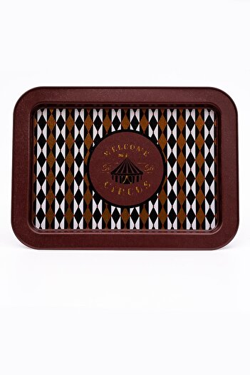 EVLE Ee169-t8 Circus Patterned Rectangular Tray 32x43 Cm