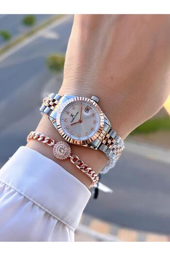 Daniel Klein 30 Mt Water Resistant Steel Cord Women's Wristwatch Bracelet