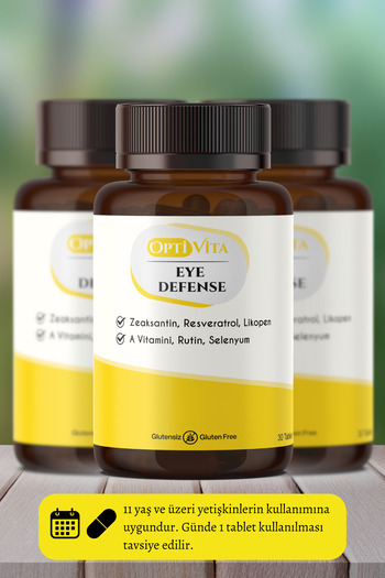 Optivita Eye Defense 30 Tablet Likopen, Zeaksantin, Rutin, Resveratrol Göz Sağlığı İçin Multivitamin