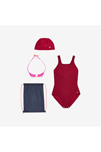 Decathlon Nabaiji Children's Swimming Set - Purple - 100Swimsuit/Swimming Goggles/Hat/Bag
