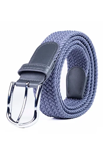 Deribond Men's Belt 3.50 cm Braided Elastic Stretch Feature