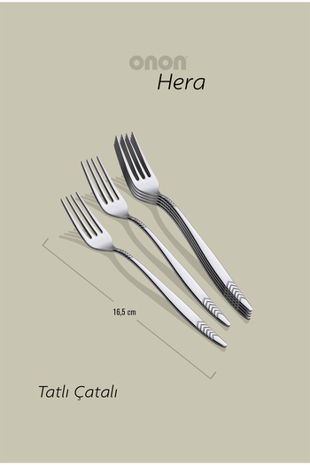 on-on Hera 6-Piece Sweet Fork - 18/10