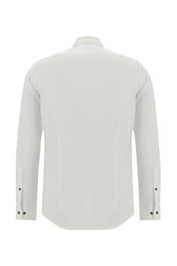 Abdullah Kiğılı Non Iron Patterned Cotton Slim Fit Shirt - Long Sleeve