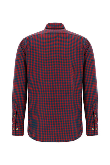 Abdullah Kiğılı Long Sleeve Slim Fit Slim Fit Lumberjack Plaid Cotton Button Collar Shirt
