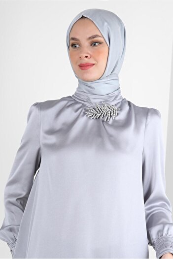 Alvina ACCESSORY DETAILED SATIN TUNIC 43523