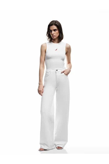 Koton Cotton Crew Neck Sleeveless Athlete with Pepper Embroidery Detail
