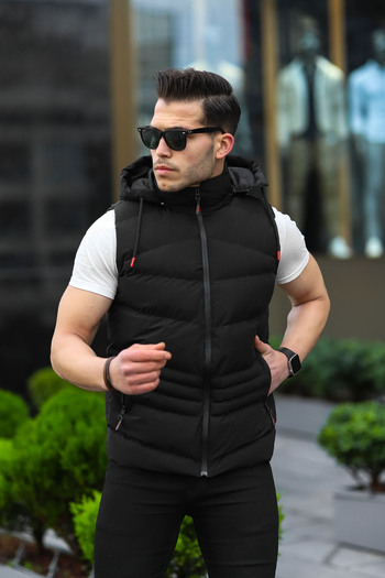 Boymen Waterproof Men's Removable Hooded Vest