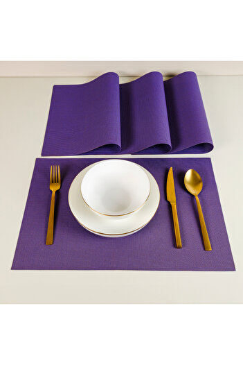 MAXSTYLE Harmony Purple 4 Piece American Service Set 30x45 cm
