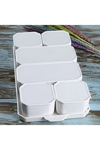 AROW Pure 7-Piece Porcelain Breakfast Set with Lid