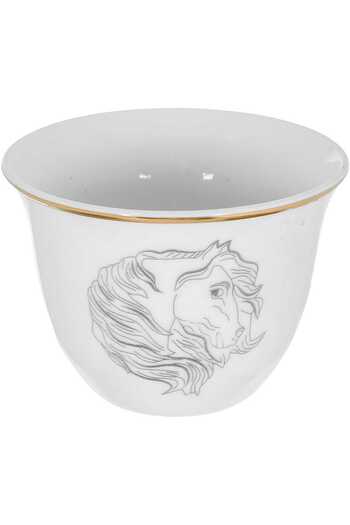 Alsaif Gallery Al Saif Gallery Arabic coffee cups set, 12 pieces - horse engraving in gold script