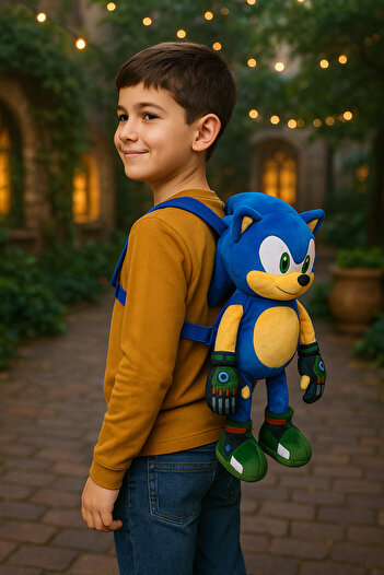 TOYFEST Sonic the Hedgehog Hedgehog Plush Figured Backpack - 45 cm