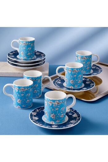 Güral Porselen Camelia 12 Piece Coffee Cup Set for 6 People 67071