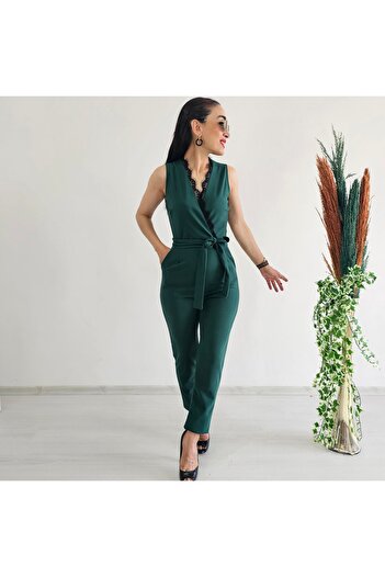 Altı Üstü Butik Lace Detail Jumpsuit