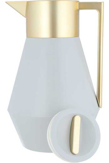 Everest Lydia Thermos Light Gray Gold Handle 1 Litre