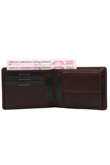 Meskanto Oscar Genuine Leather Men's Wallet with Hidden Card Holder Compartment