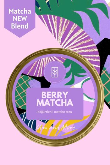 Mim and More Very Berry Matcha Set - Saf Matcha, Berry Matcha, Pink Berry Matcha 3'lü Set