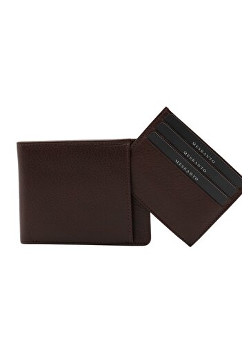 Meskanto Oscar Genuine Leather Men's Wallet with Hidden Card Holder Compartment