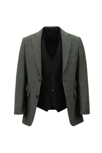 Abdullah Kiğılı Regular Fit Woolen Linen Suit with Combination Vest
