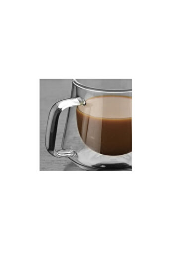 celhome Cana De Cafea 200 Ml, Sticlă Cu Perete Dublu, Rezistentă La Căldură -