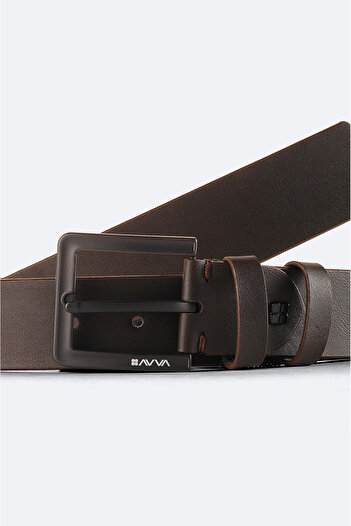 Avva Men's Brown Flat Belt A41Y9301