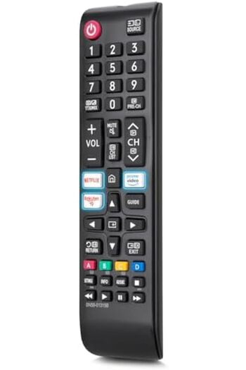 Bogadini Remote Control Compatible with Samsung Qled/suhd/uhd/hdr, Solar, Curved Screen, Black