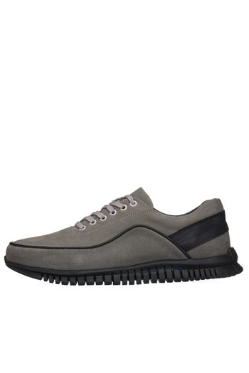 İriadam 45-46-47-48-49-50 Number Gg1318 Gray Black Cowhide Nubuck Rubber Sole Comfortable Wide Mold Large Size 4 m
