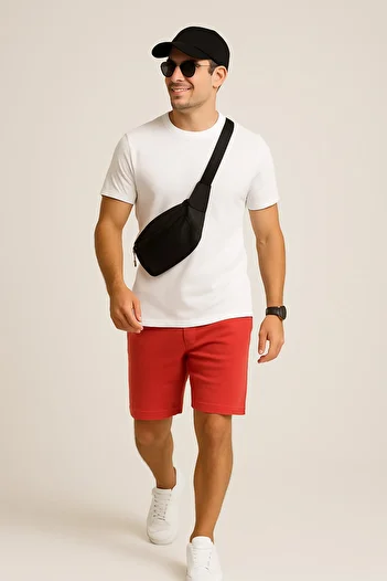 UOMOPARK 8024 Model Premium Summer Print Detailed Shorts