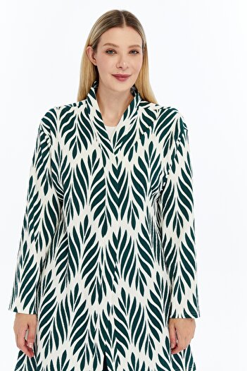 Laden Plus Size Women's Oversized Summer Spring Wrinkle Fabric Pants Patterned Cardigan Mother's Two-Piece Suit