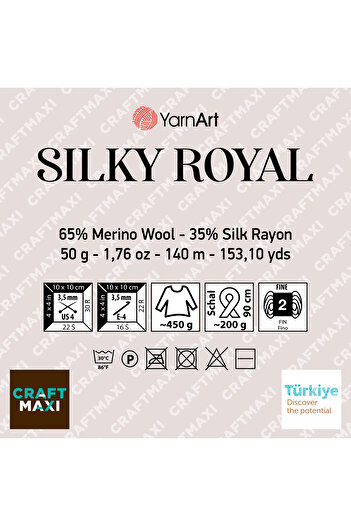 Yarnart Silky Royal - Νήμα Πλεκτομηχανής Χεριών Μαύρο-435