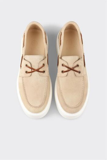 Elle Shoes Bej Deri Erkek Günlük Ayakkabı