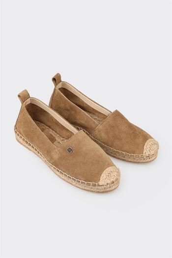 Elle Shoes Naturel Deri Kadın Espadril