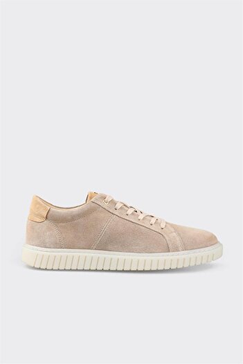 Elle Shoes Bej Deri Erkek Günlük Ayakkabı