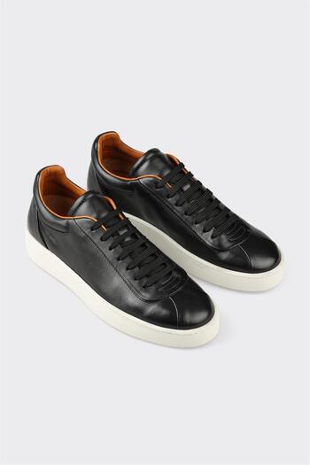 Elle Shoes Siyah Deri Erkek Spor Ayakkabı