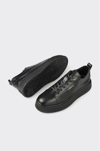 Elle Shoes Siyah Deri Erkek Spor Ayakkabı