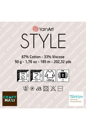 Yarnart Στυλ - Γυαλιστερό Χειροποίητο Νήμα Πλεξίματος Λευκό-650