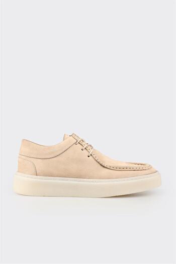 Elle Shoes Bej Deri Erkek Günlük Ayakkabı