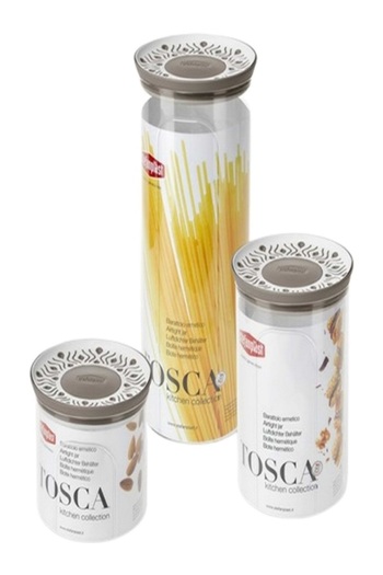 Stefanplast 3-Piece Tosca Round Plastic Jar Set