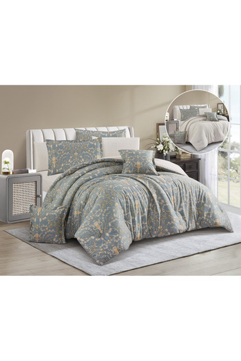 Levore Livori 8-piece comforter set, 100% cotton, soft, double-sided, heavy filling